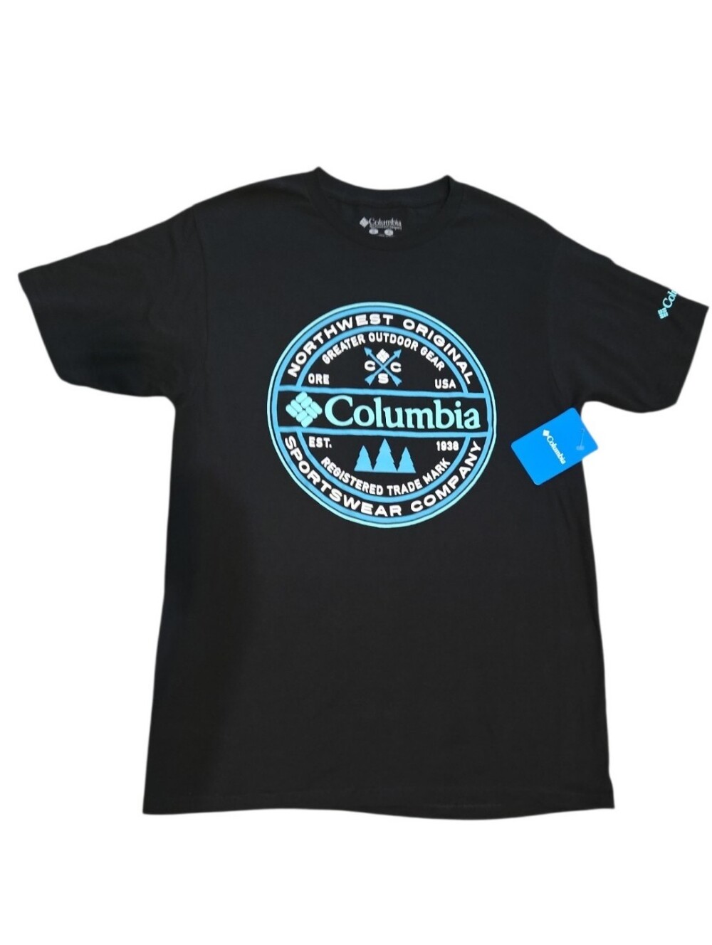NWT COLOMBIA SPORTSWEAR 100% COTTON GRAPHIC TEE SZ.M